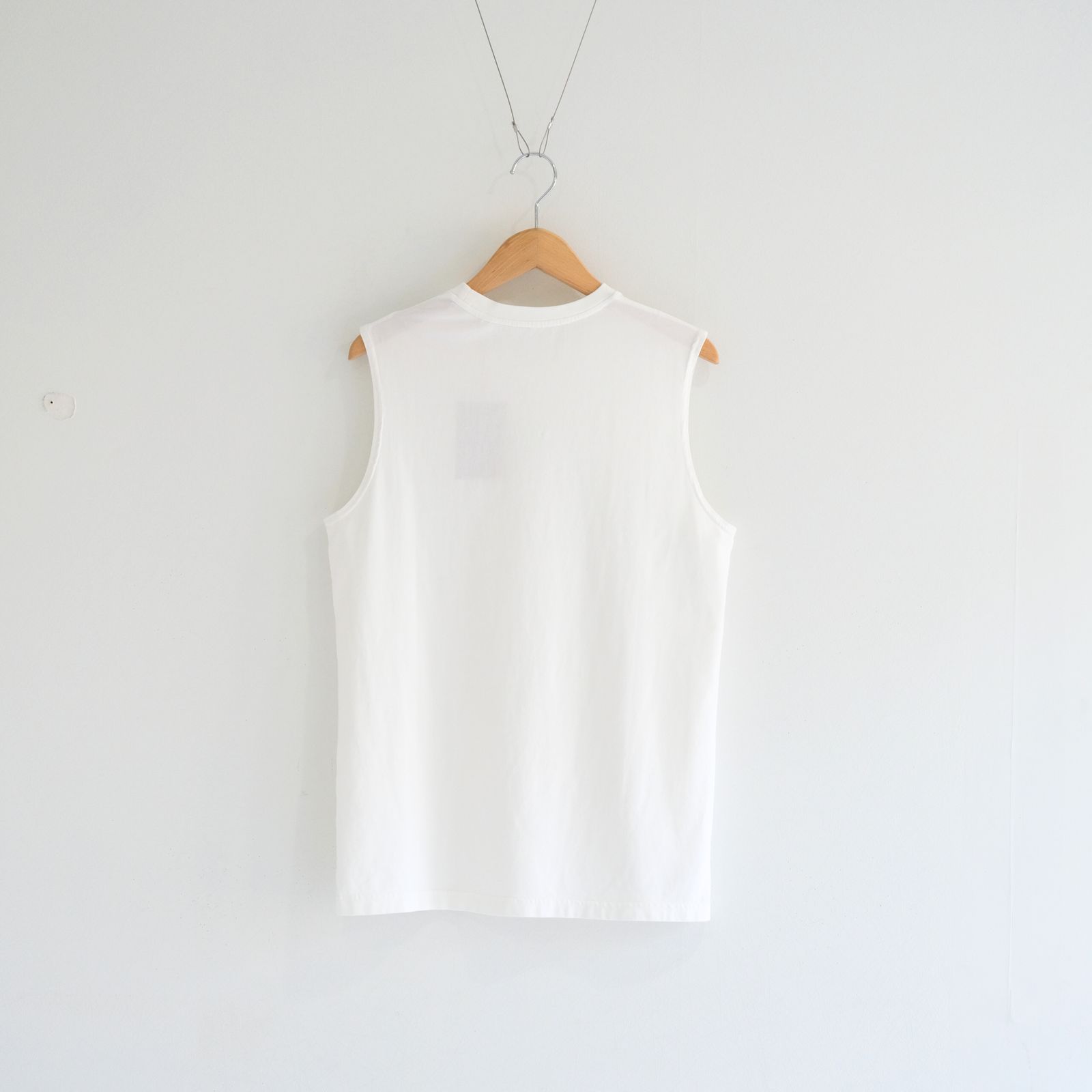 No Sleeve Top / ノースリーブ / 天然ピマコットン / WHITE