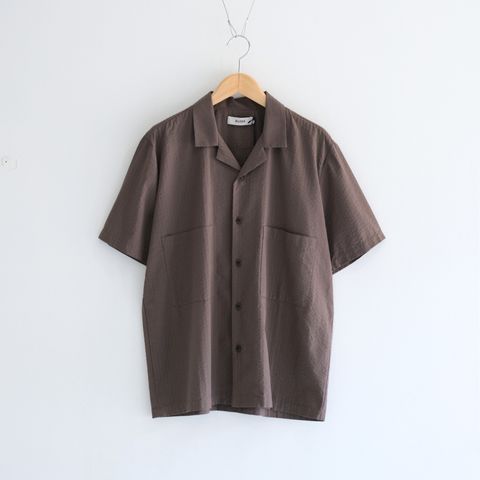 Mirari Seersucker Shirt / シャツ / シアサッカー / Brown