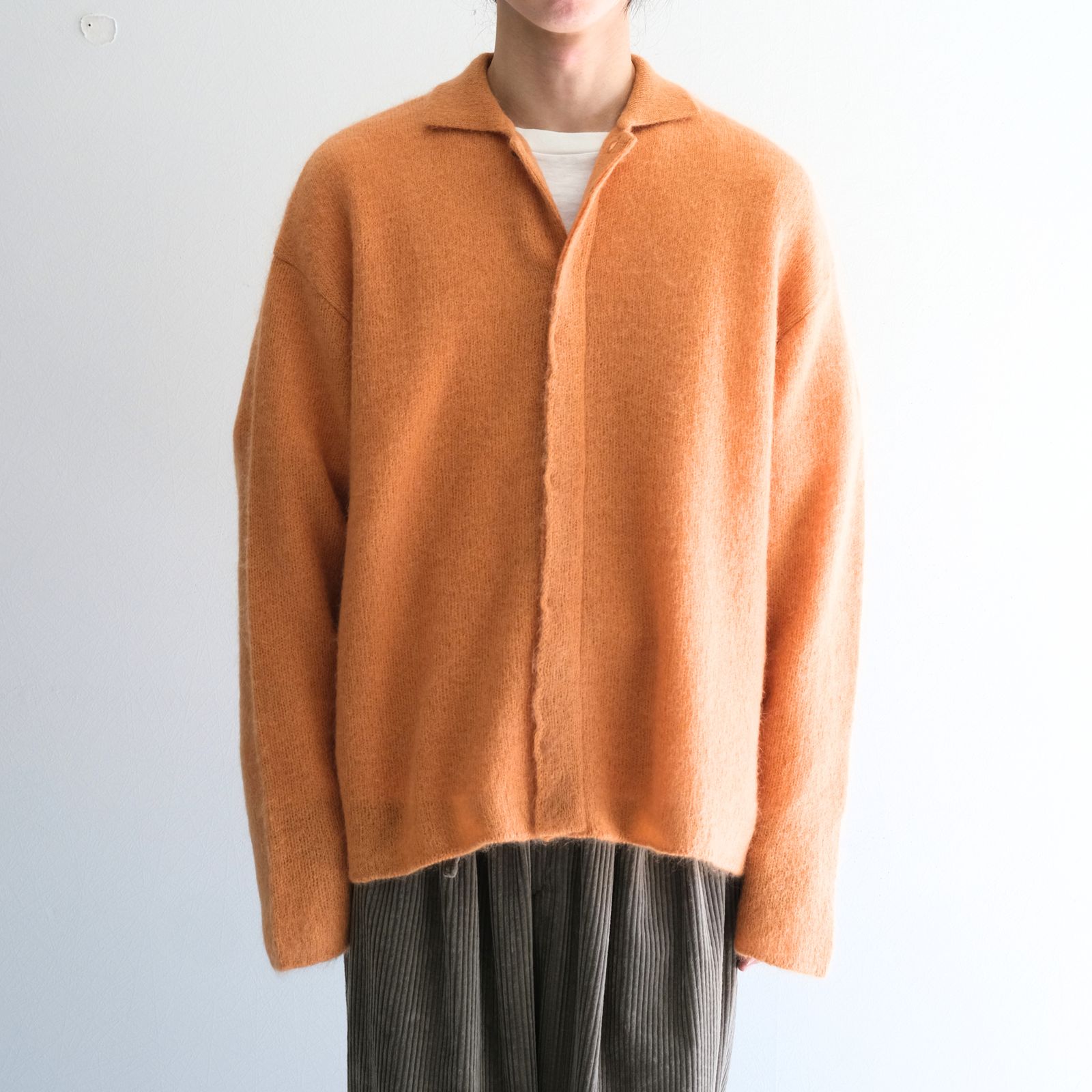 【残り1点】Kid Mohair Knit Shirts（Orange）