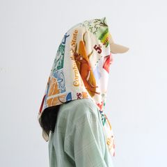 "ESSENTIAL".03 Graphic Printed Scarf（COYOTE）