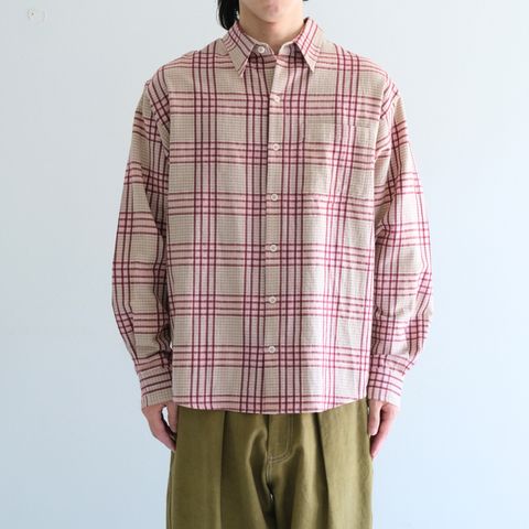 PLANE SHIRT / プレーンシャツ（FLORA CHECK HANDLOOM）