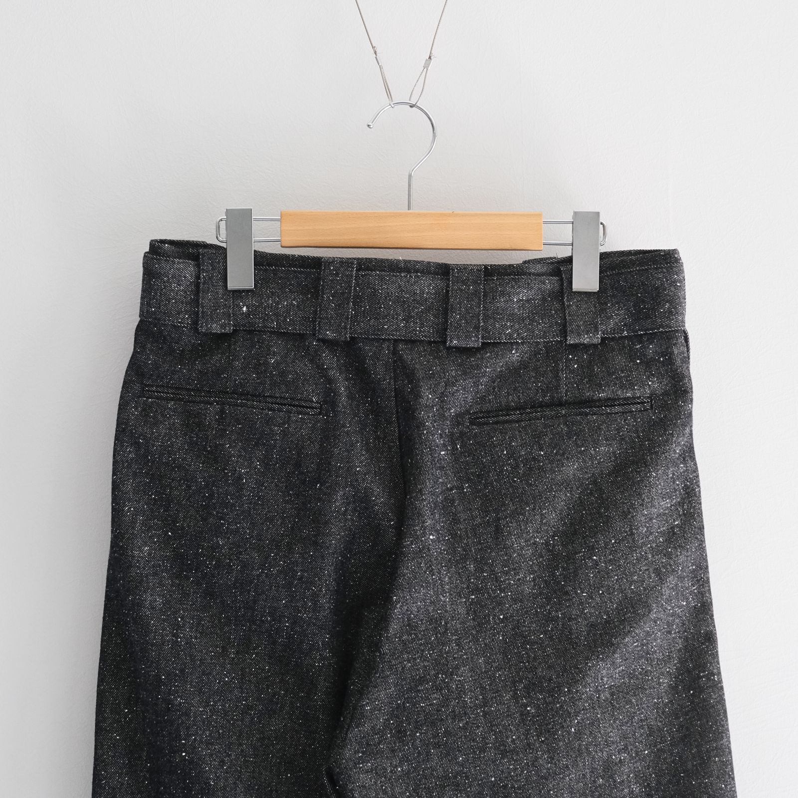 Silk Denim Wide Pants / デニム / シルク / コットン / BLACK