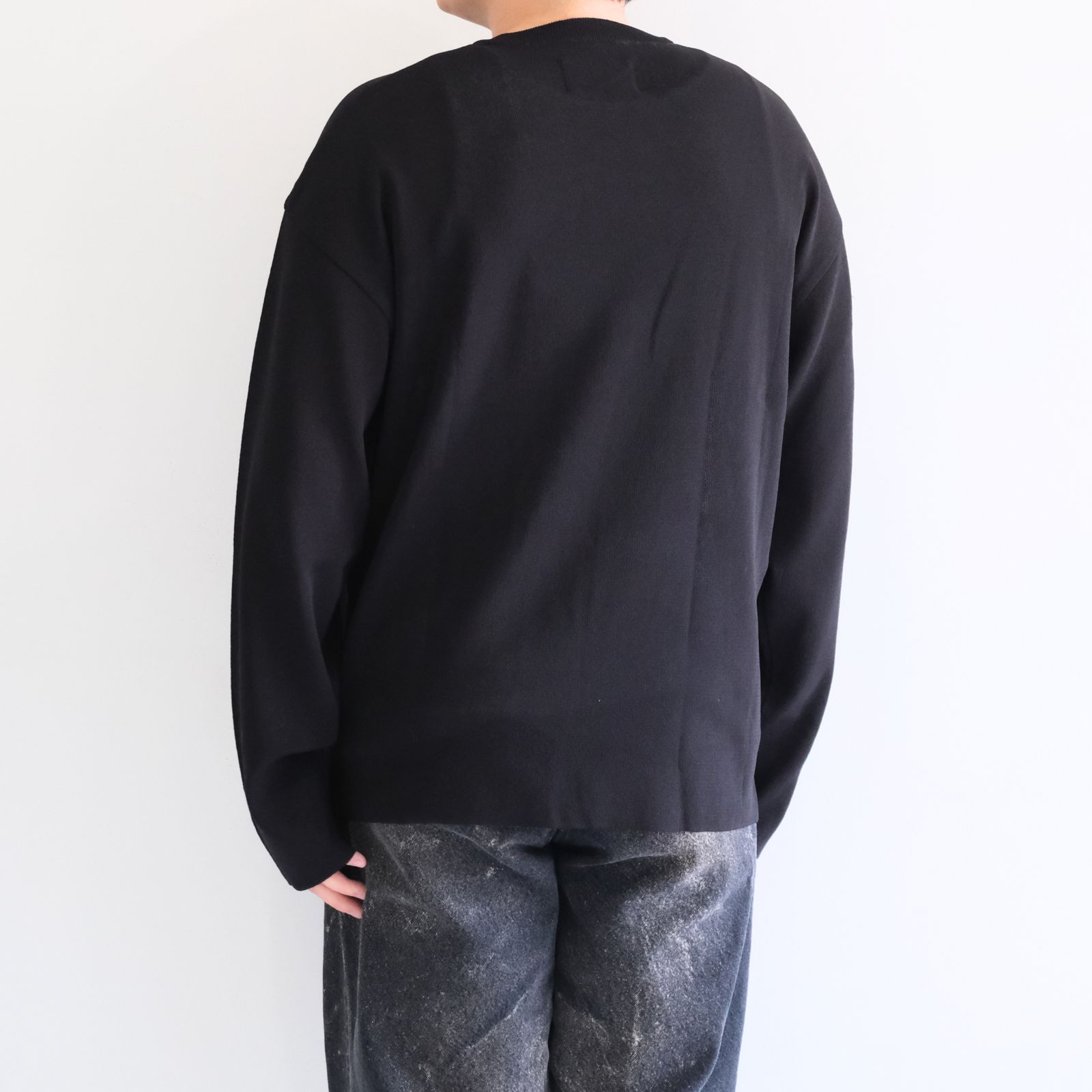 PREMIUM WIDE SLEEVE ‘SEUNGMU’ KNIT / プレミアムワイドスリーブ「スンム」ニット（INK BLACK）