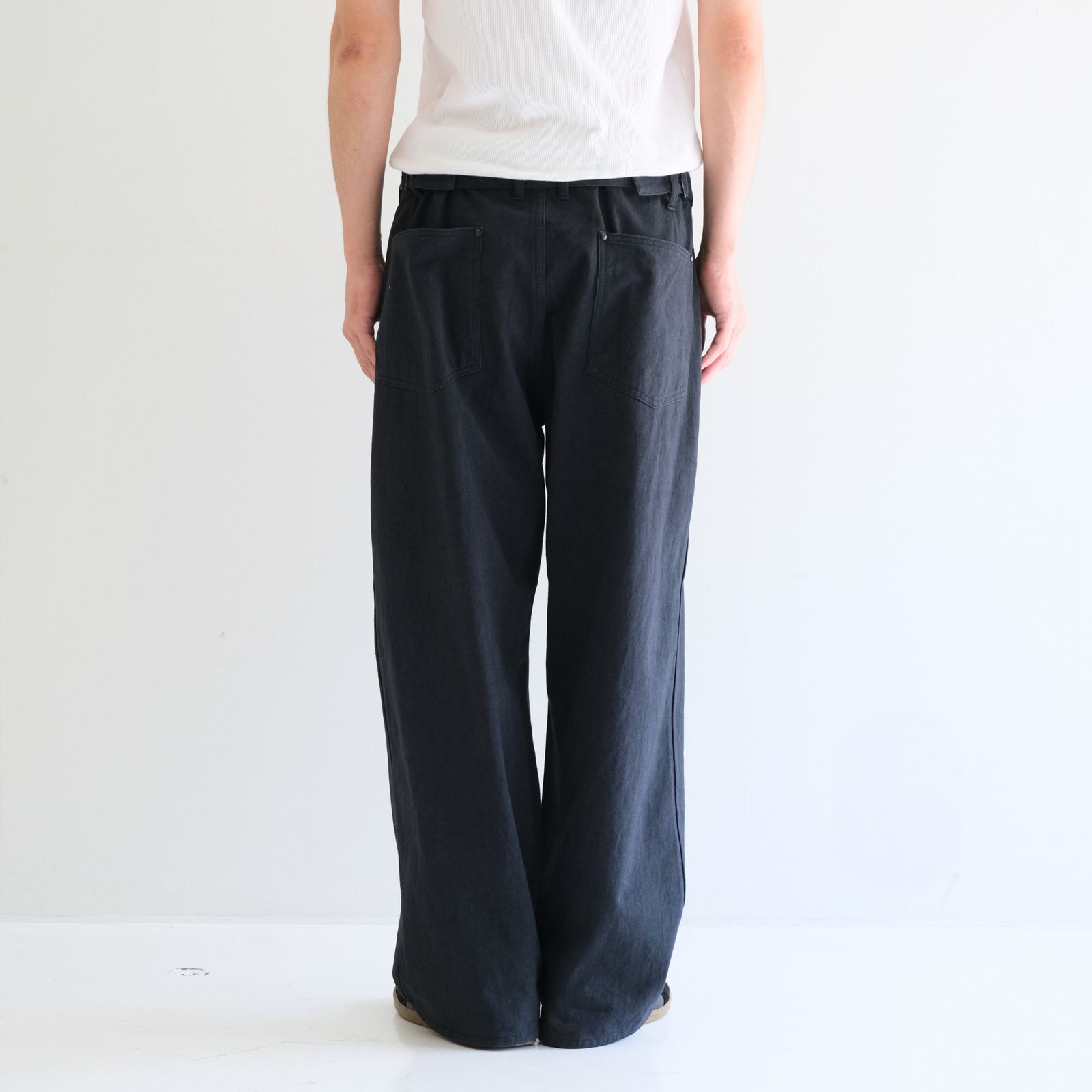 FADED CORKSCREW TWILL WORK PANTS（FADED BLACK）