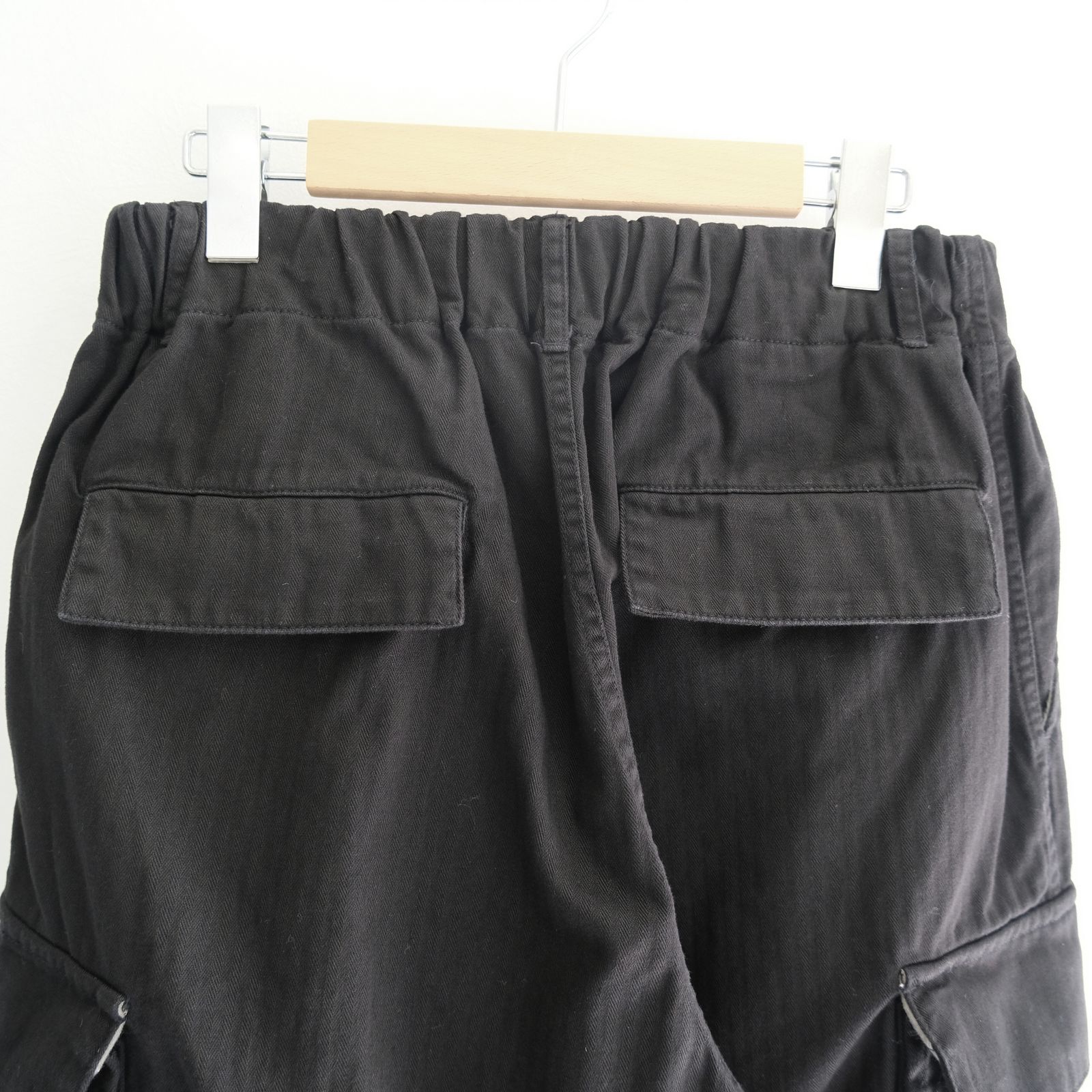 Herringbone 6-Pocket Pants / パンツ / カーゴパンツ / ヘリンボーン / BLACK