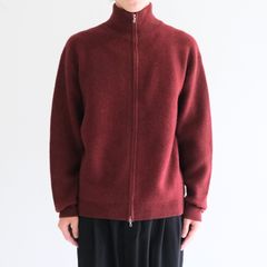 YAK / WOOL RIB DRIVERS KNIT（DARK RED）
