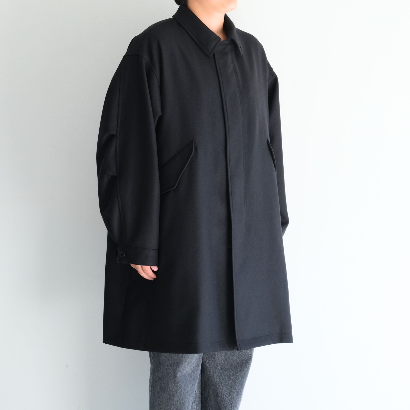SUPER FINE LIGHT MELTON B/C FIELD COAT / コート /  / BLACK