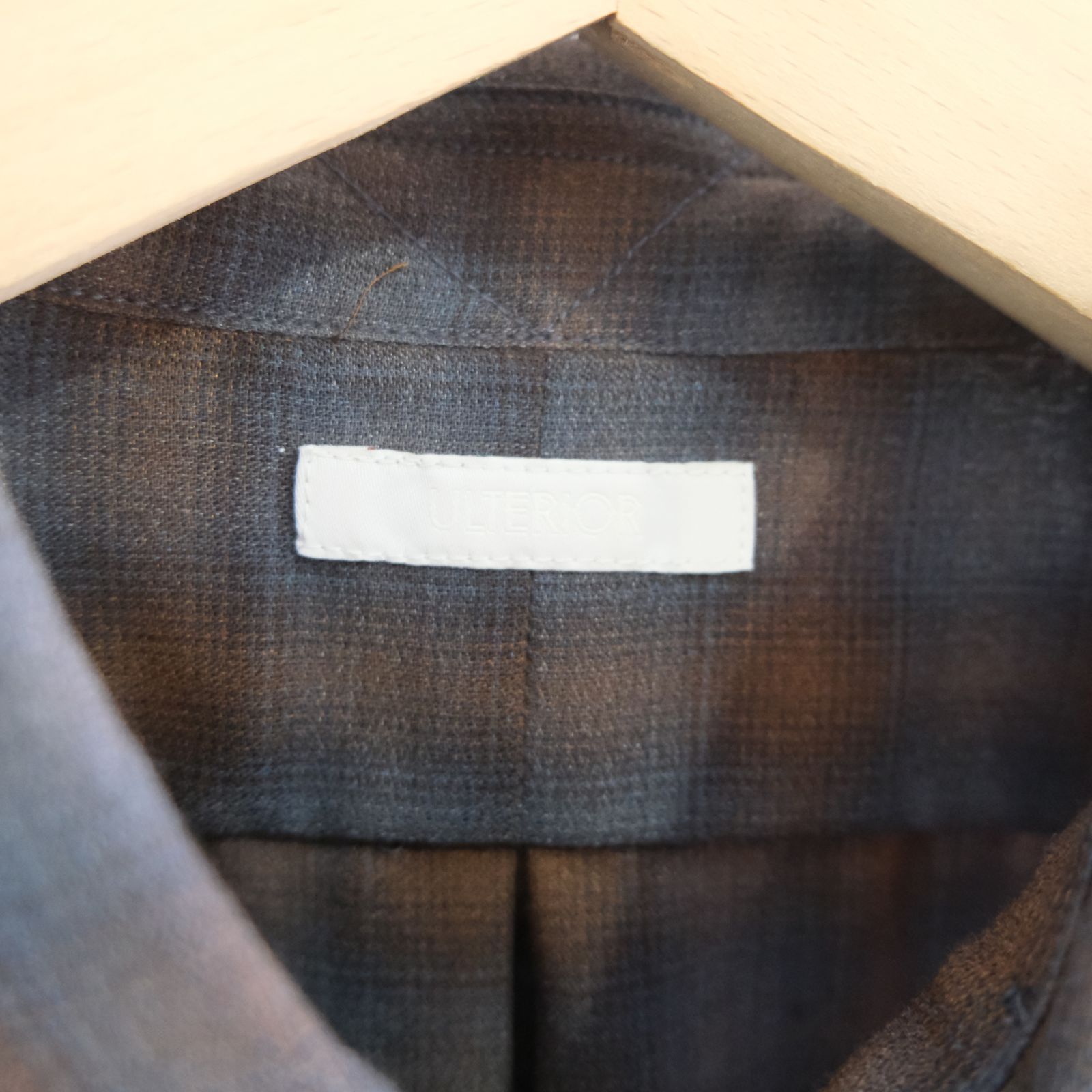 SUPER LIGHT FADED CHECK SHIRT（BLUE / BROWN）
