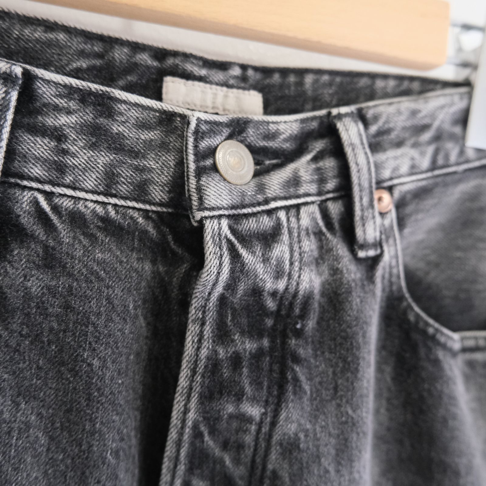 VINTAGE WASHED SELVEDGE BLACK DENIM 5P PANTS / パンツ / デニム / 5ポケット / FADED BLACK