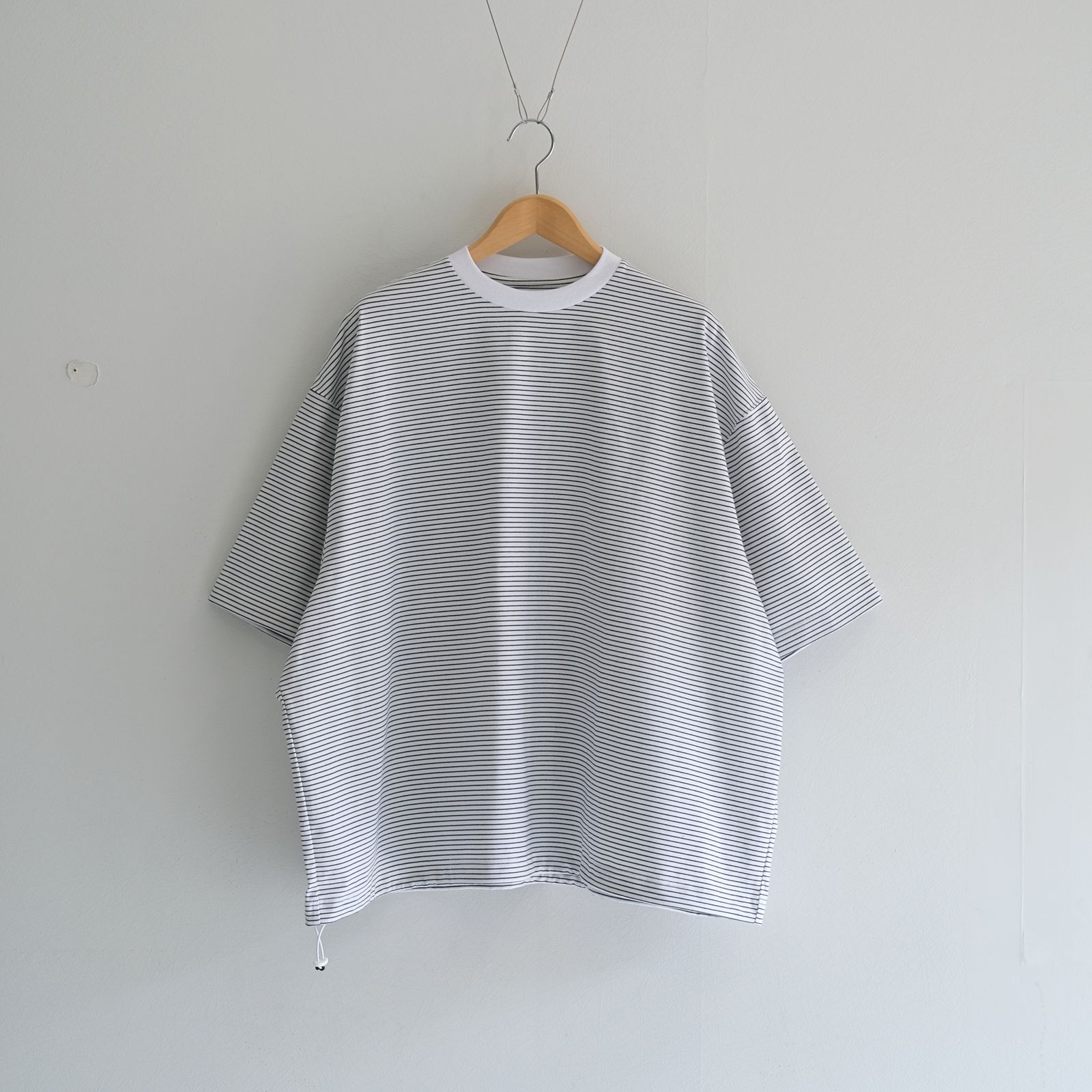 BALLOON BORDER SHORT SLEEVE T-SHIRT / Tシャツ / バルーン / ボーダー / WHITE × NAVY