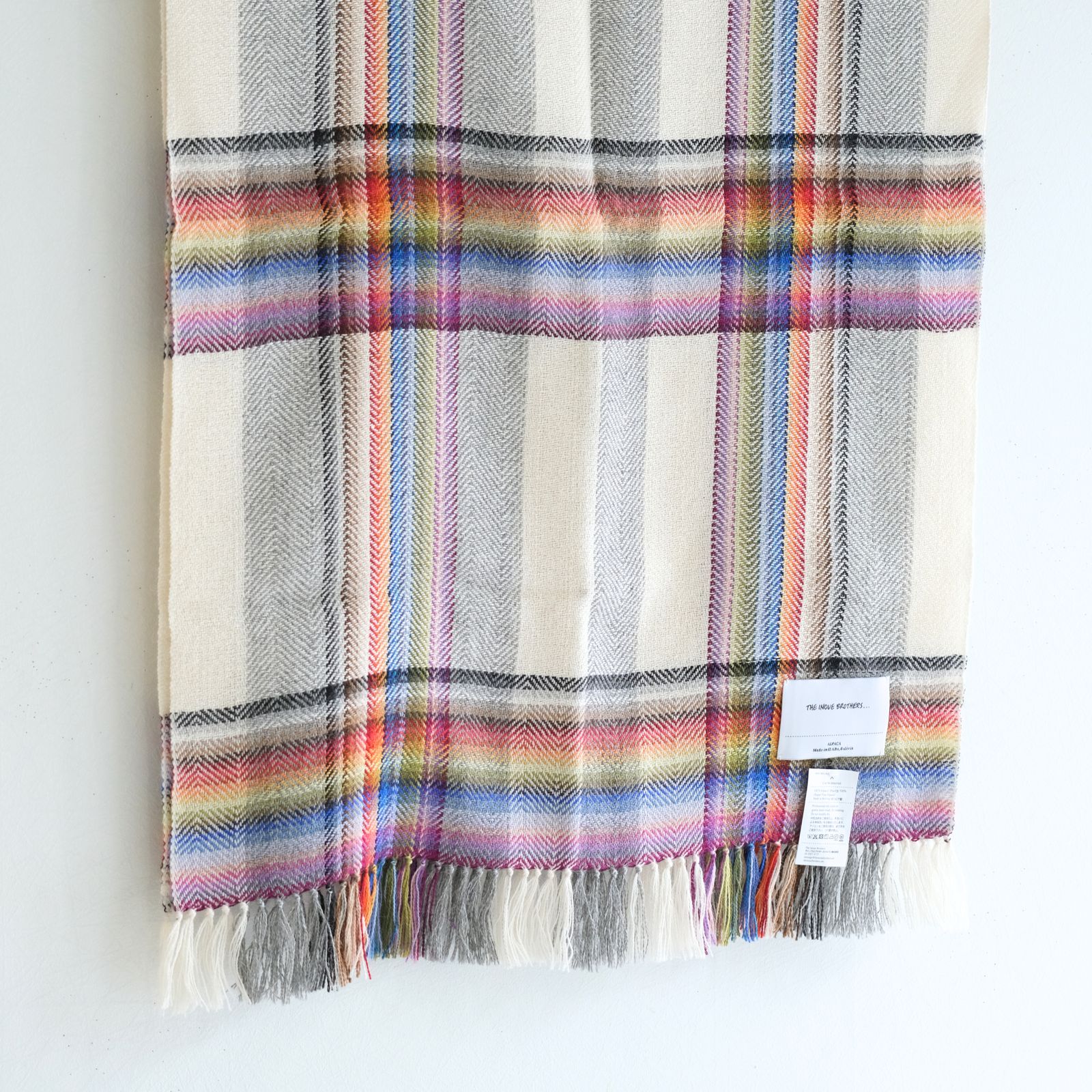 【残り1点】Multi Coloured Scarf（White）