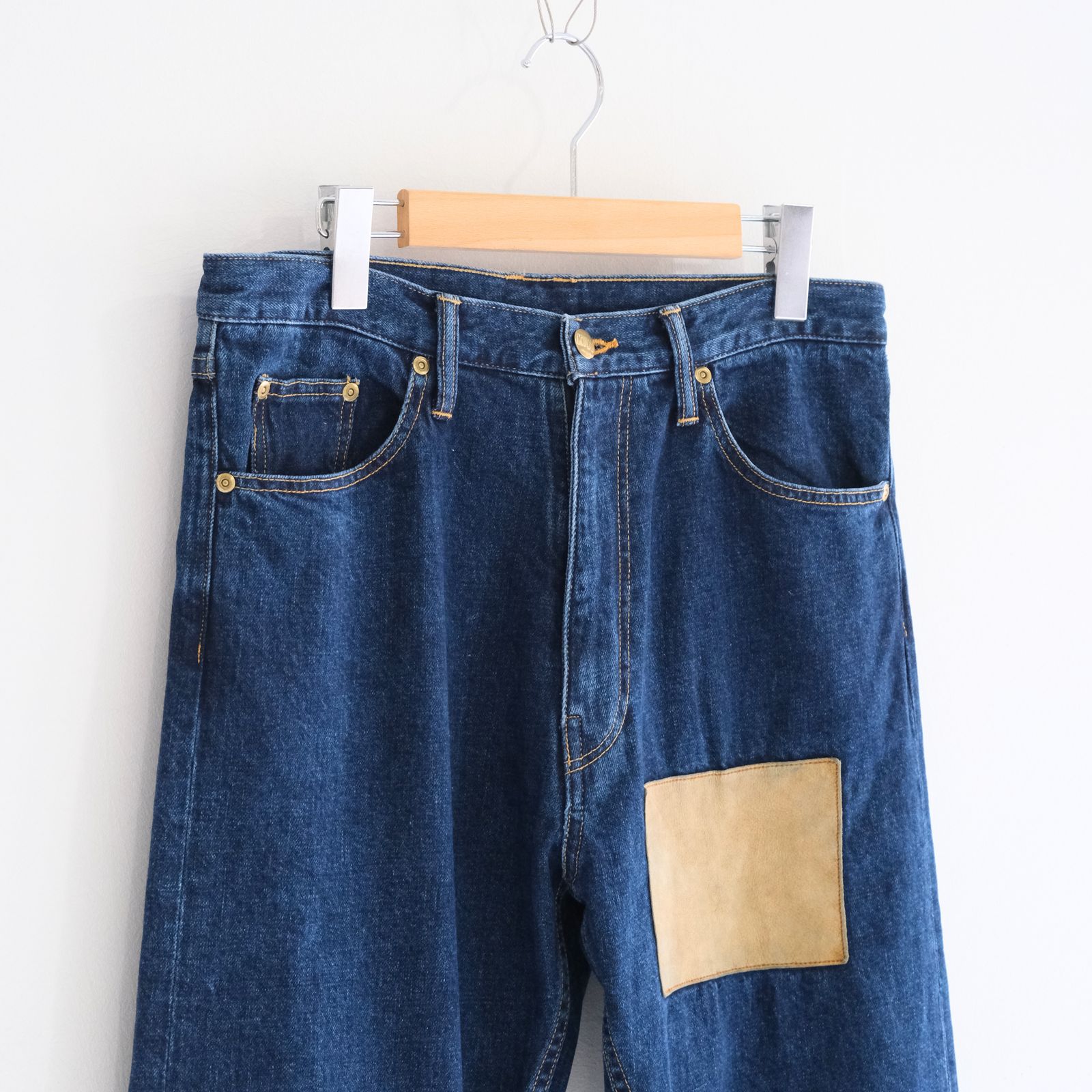 "JUDE II" LEATHER New Standard Straight by 12oz Denim（BLUE）