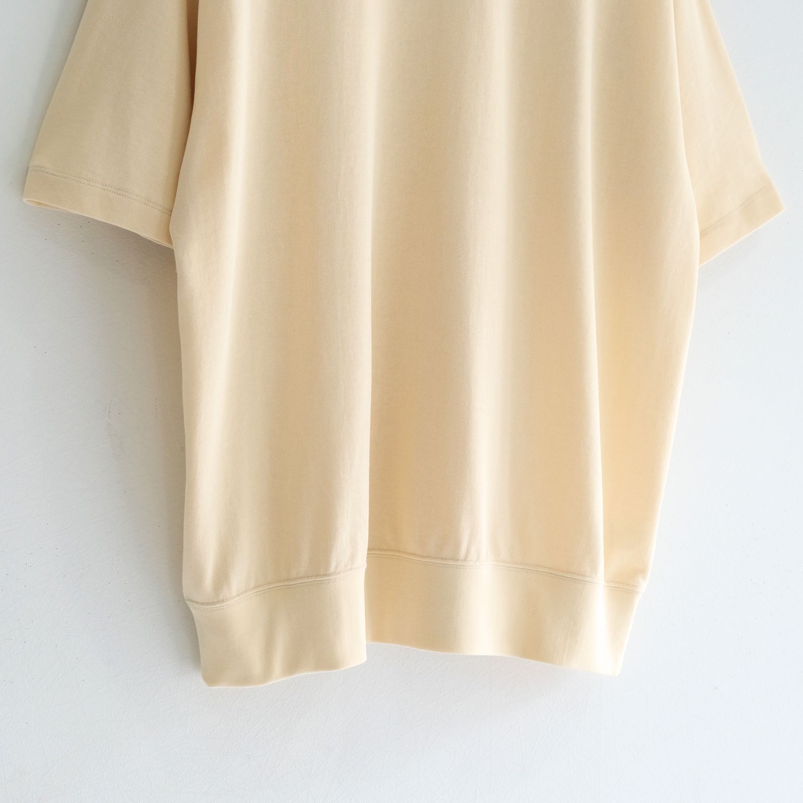 SOFT DRY SHORT LOOP TERRY SWEAT TEE （YELLOW BEIGE）