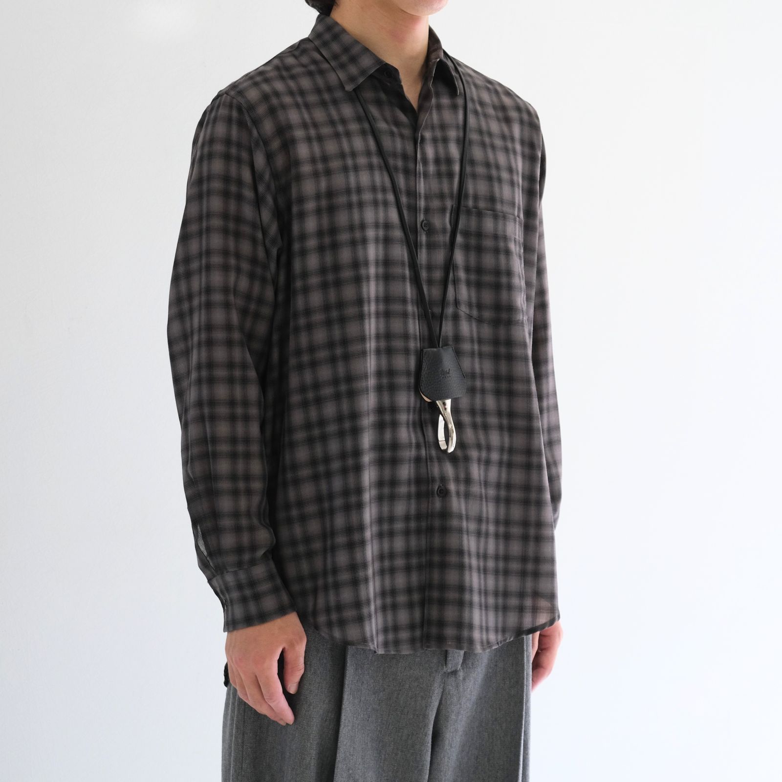 【残り1点】Leather Cord Crochet / レザー コード クロシェット（Black）