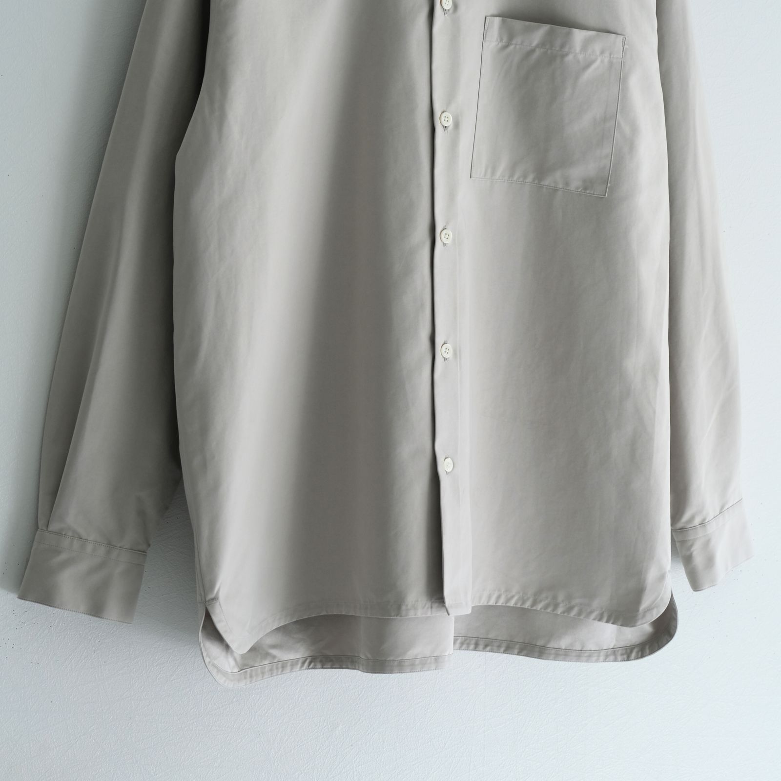 Peach back twill - Rob / シャツ / ポリエステル / ナイロン / Oyster beige