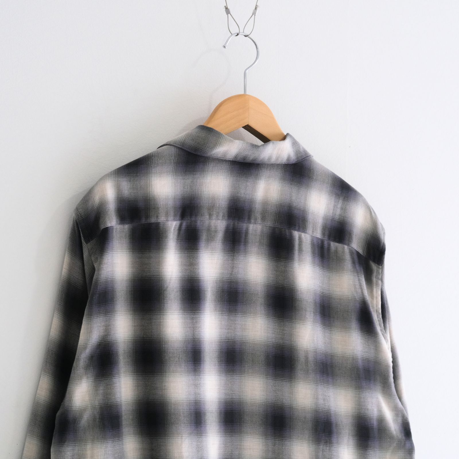OMBRE CHECK OPEN COLLAR SHIRTS ‐Cotton Yak‐ / シャツ / チェックシャツ / オンブレチェック / Check