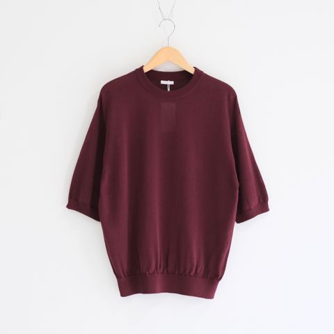 Wide knit T-Shirt / ワイド ニット Tシャツ（Burgundy）