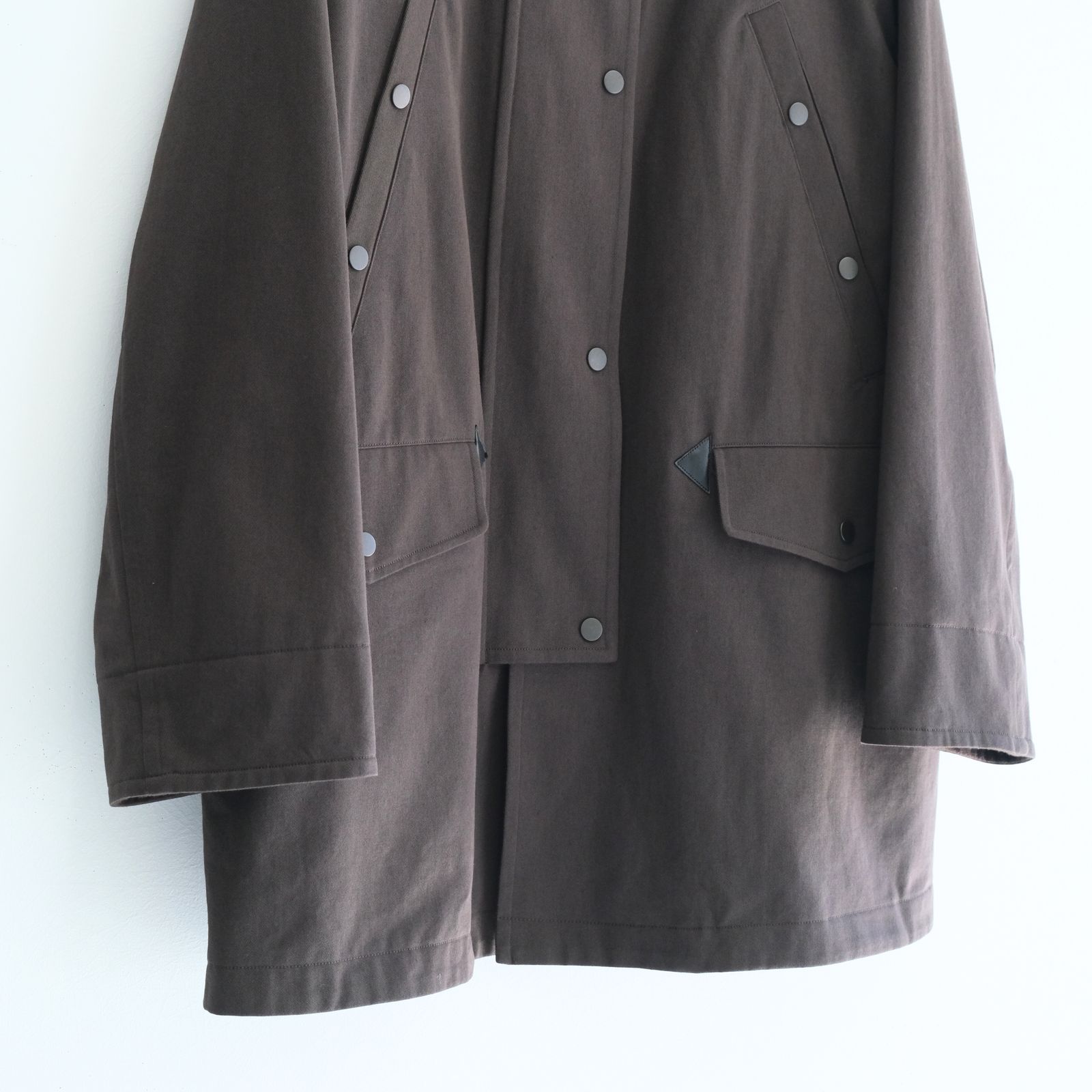 WASHED VINTAGE TWILL MIL-COAT / ジャケット / DARK BROWN