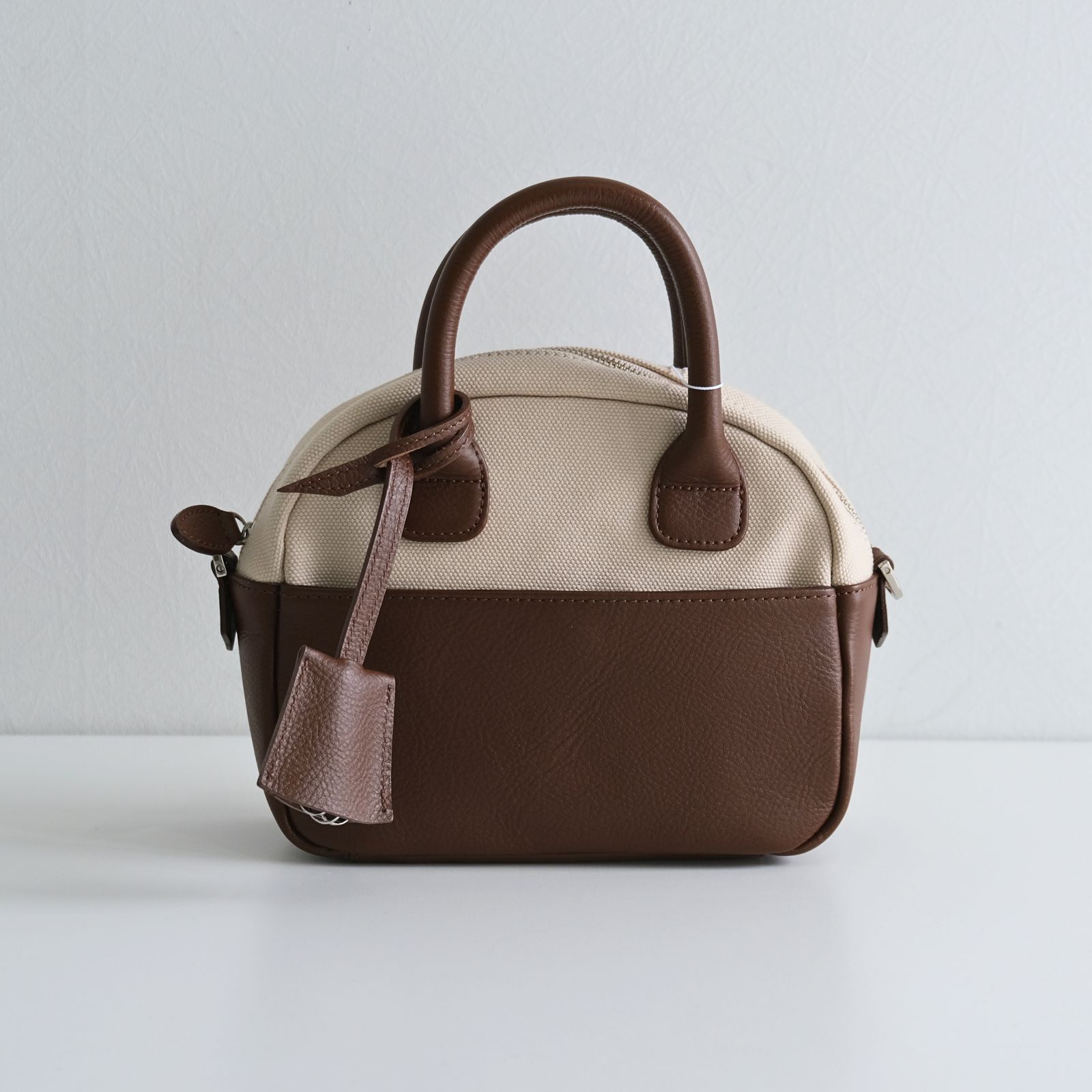 S.DOME CANVAS & LEATHER BOSTON BAG SMALL / ボストンバッグ / BROWN