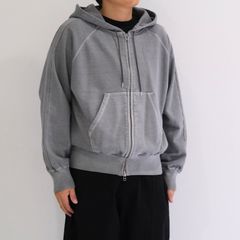 ZIP SWEAT HOODY / ジップアップパーカー / BLACK