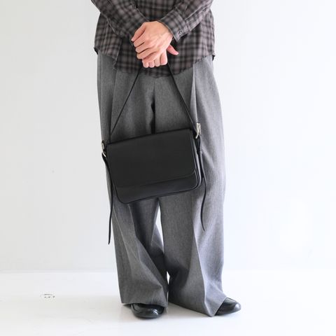 【残り1点】Leather Shoulder Bag [Dumbo] / レザー ショルダー バッグ [ダンボ]（Black）