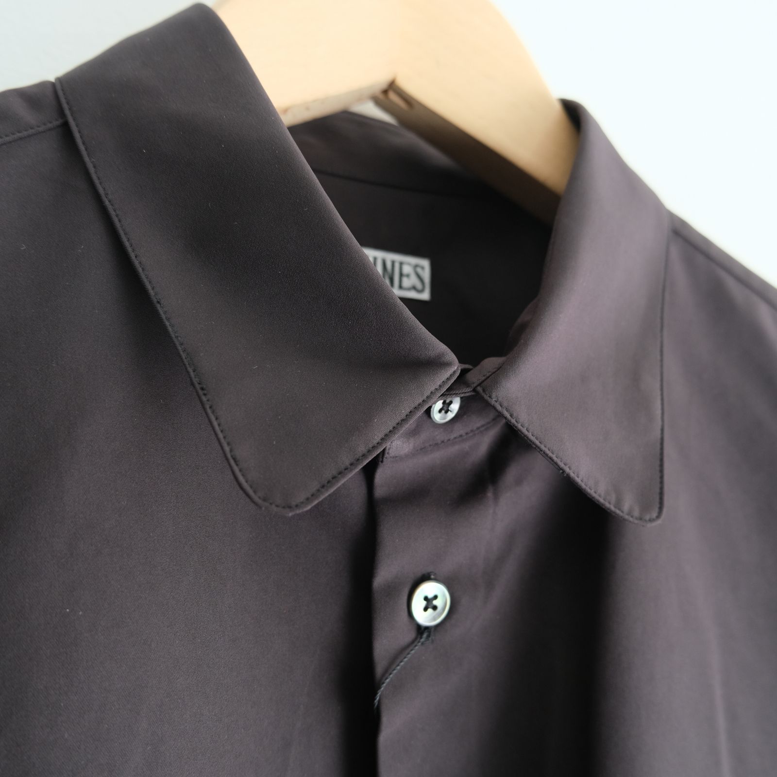 Peach back twill - Rob / シャツ / ポリエステル / ナイロン / Charcoal black