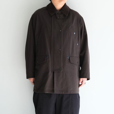 WASHED VINTAGE TWILL MIL-COAT / ジャケット / コート / DARK BROWN