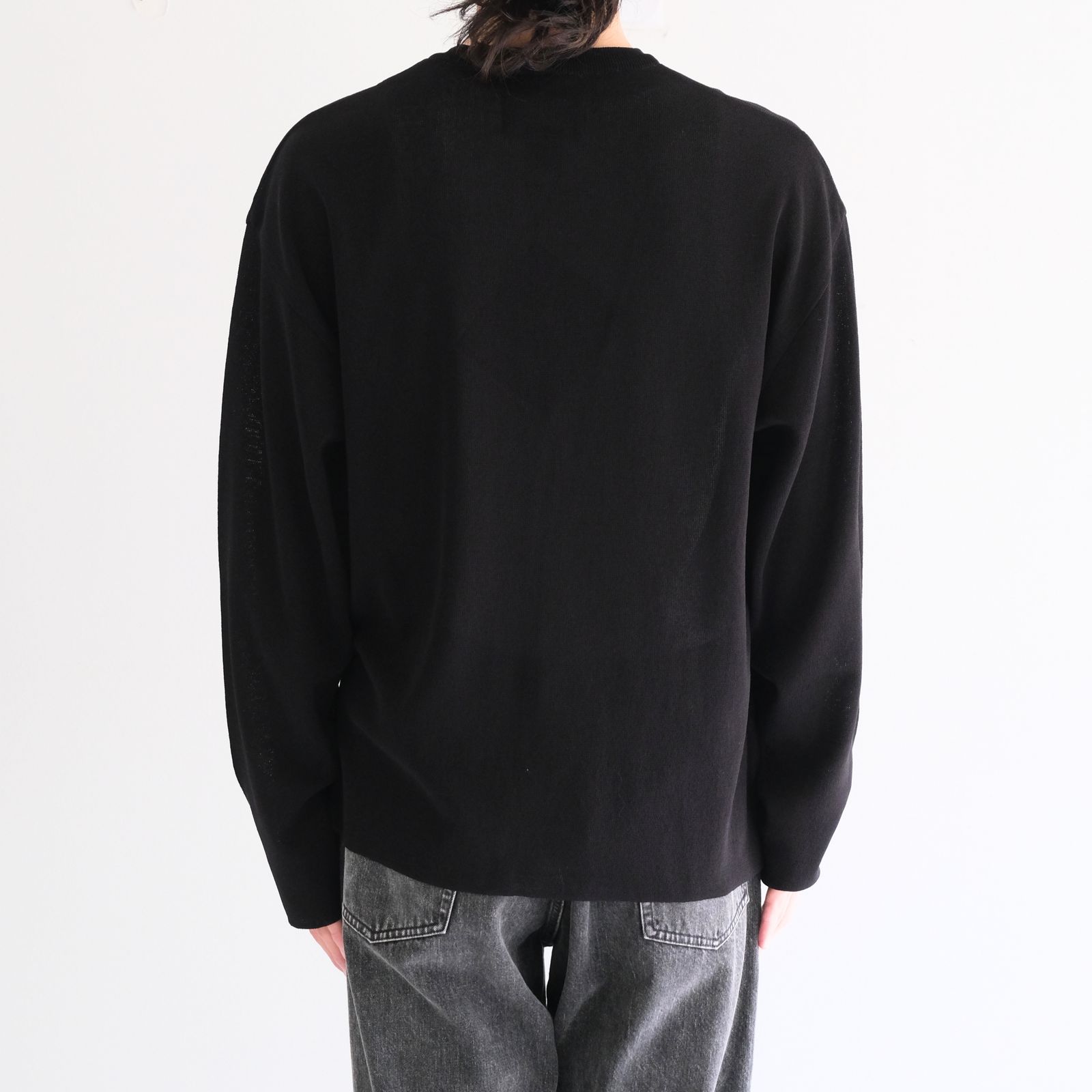 PREMIUM WIDE SLEEVE ‘SEUNGMU’ KNIT / プレミアムワイドスリーブ「スンム」ニット（INK BLACK）