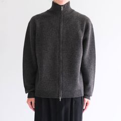 YAK / WOOL RIB DRIVERS KNIT（C.GREY）