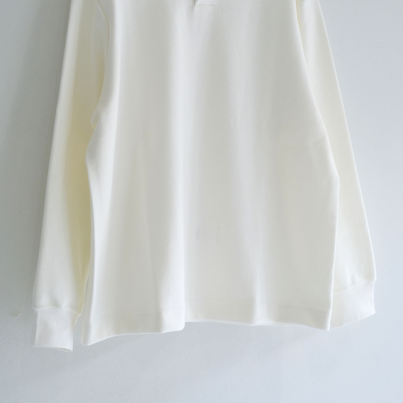 Organic cotton pile - Wim / ヘンリーネック / ロンT / Off white