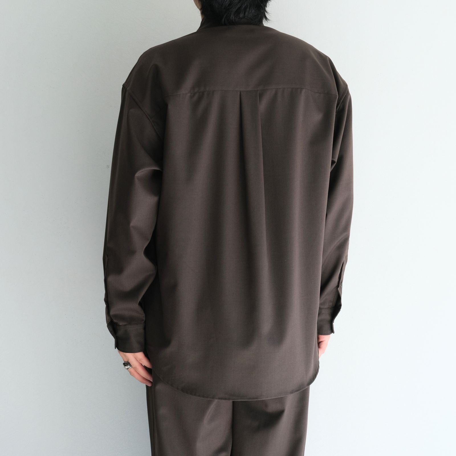 WOOL-POLY STANDARD SHIRT / シャツ / BROWN