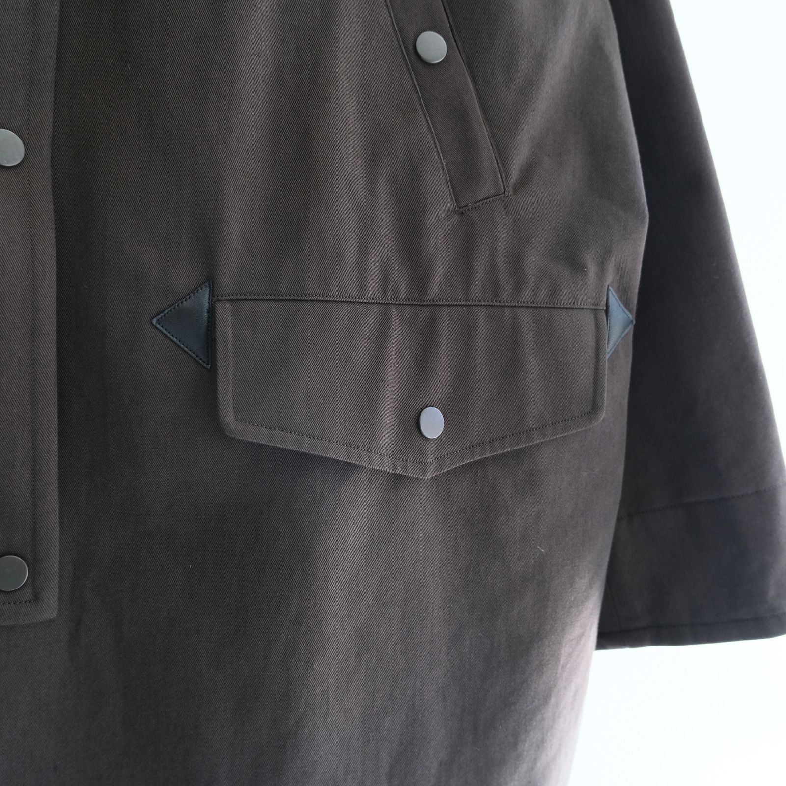 WASHED VINTAGE TWILL MIL-COAT / ジャケット / DARK BROWN