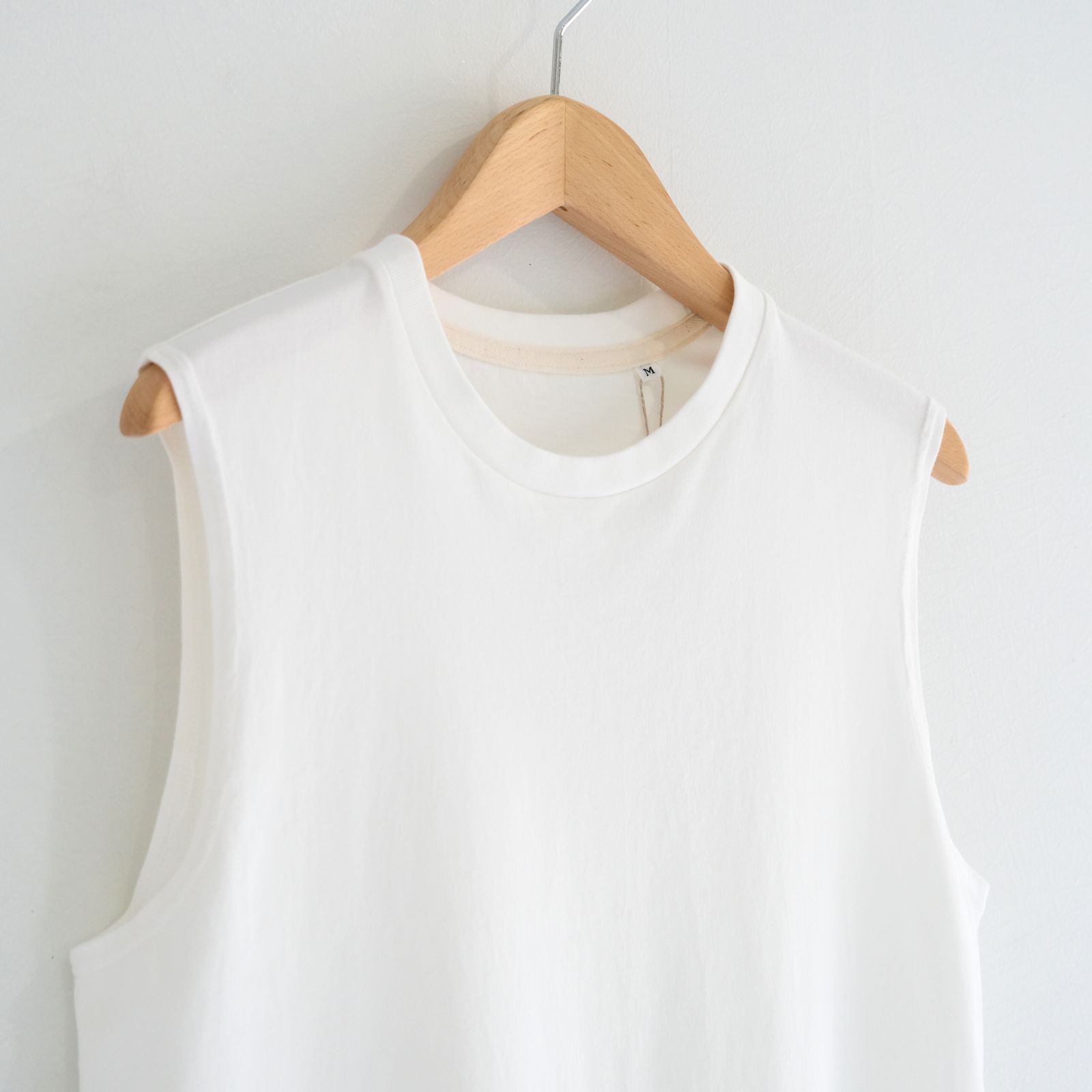 No Sleeve Top / ノースリーブ / 天然ピマコットン / WHITE
