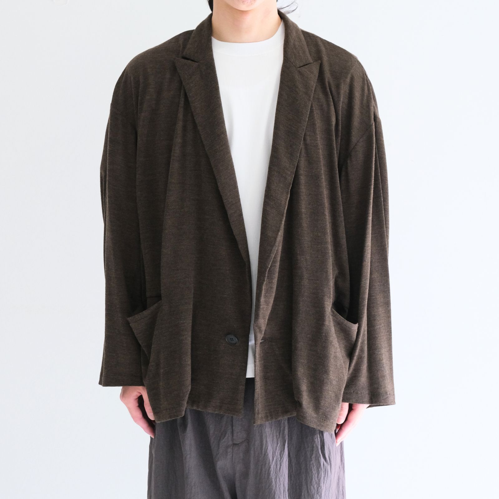 Wool Jersey JKT / ウールジャージージャケット（Brown）