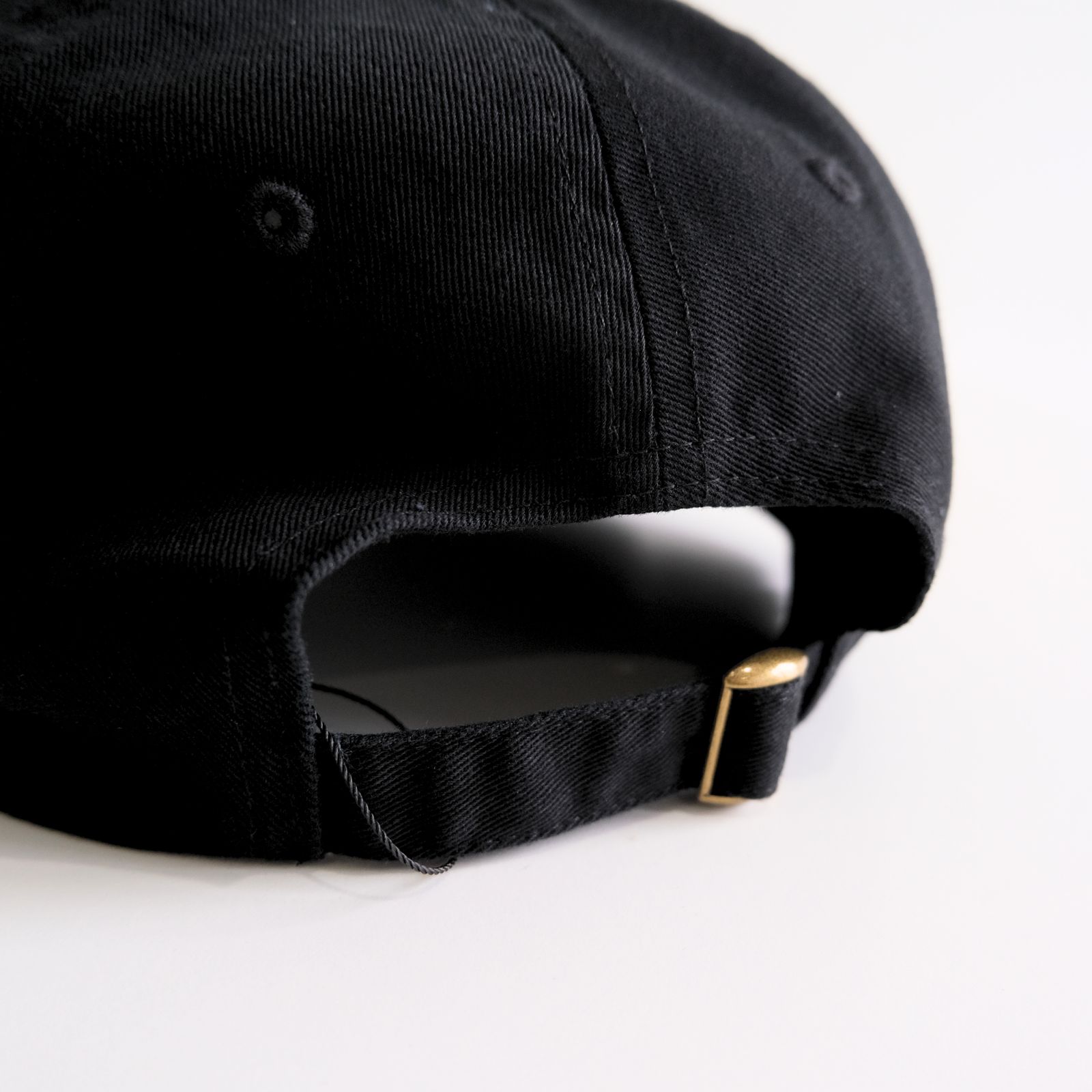 COTTON 6-PANEL HAT（BLACK）