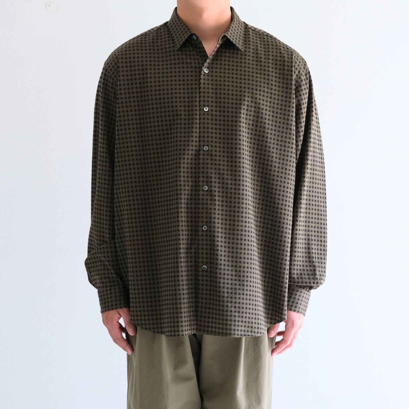 36G Atomoshere Check Shirt / シャツ / GREEN(Sterling Green)
