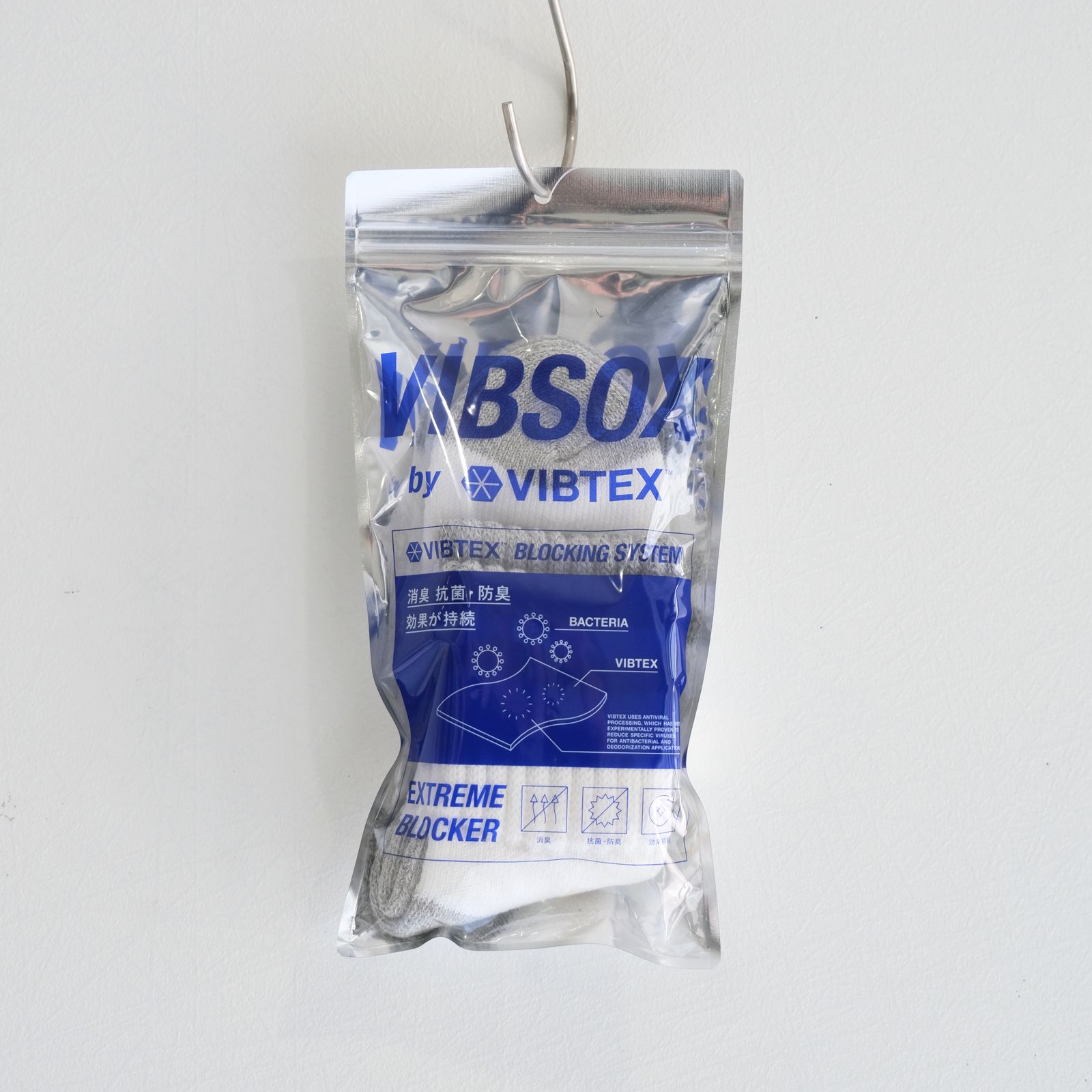 is-ness x VIBSOX / ソックス / 抗菌素材 / WHITE x GRAY