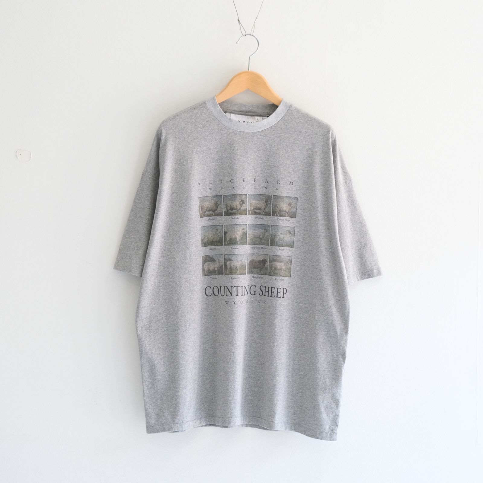 "TEE-NS".11 Counting sheep Tee / "TEE-NS".11 カウンティング シープ Tシャツ（HEATHER GRAY）