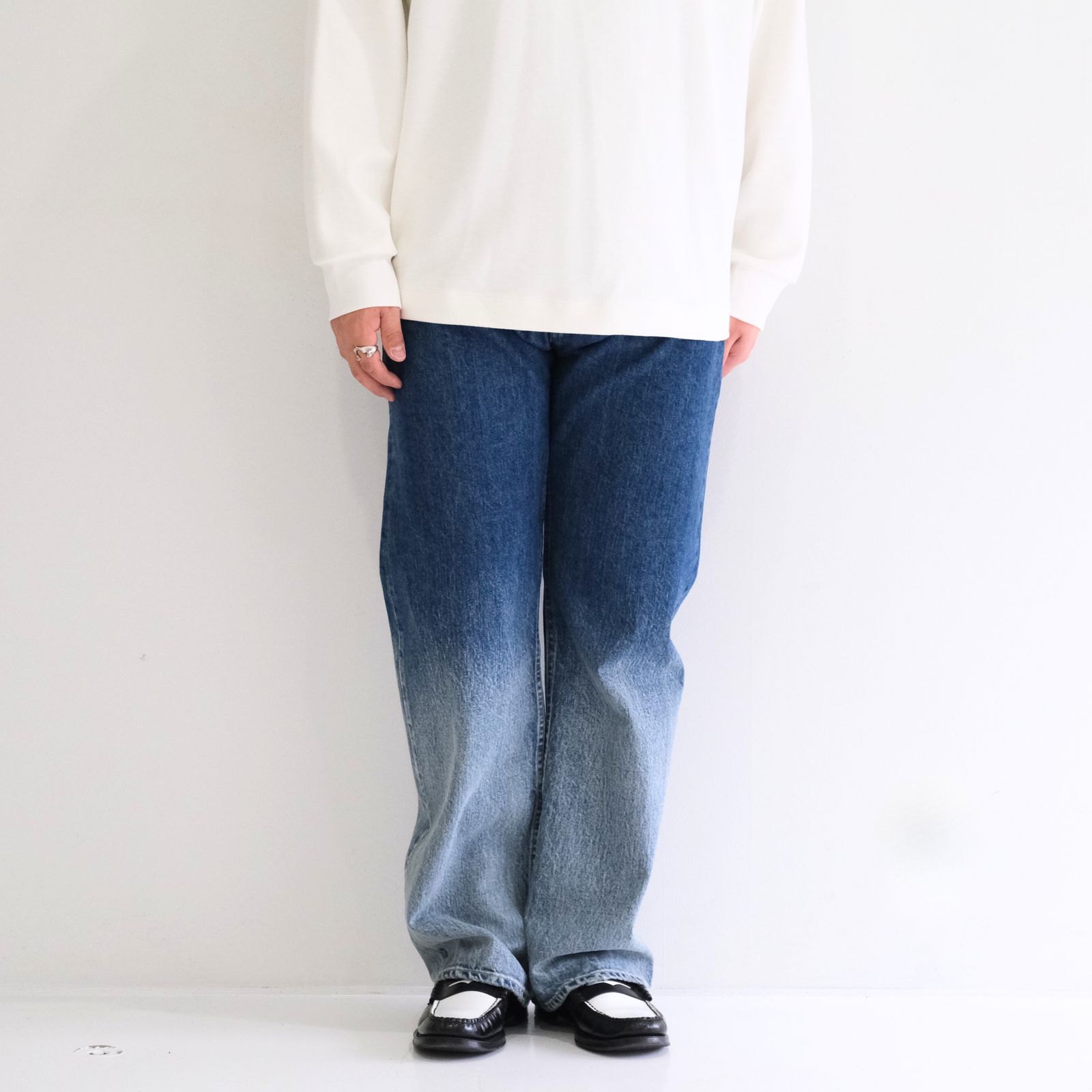 "JUDE Ⅱ" HIPPIE New Standard Straight by 66 Selvedge Denim / 「JUDE Ⅱ」ヒッピー ニュースタンダードストレート バイ 66セルビッジデニム（CRASH BLUE）