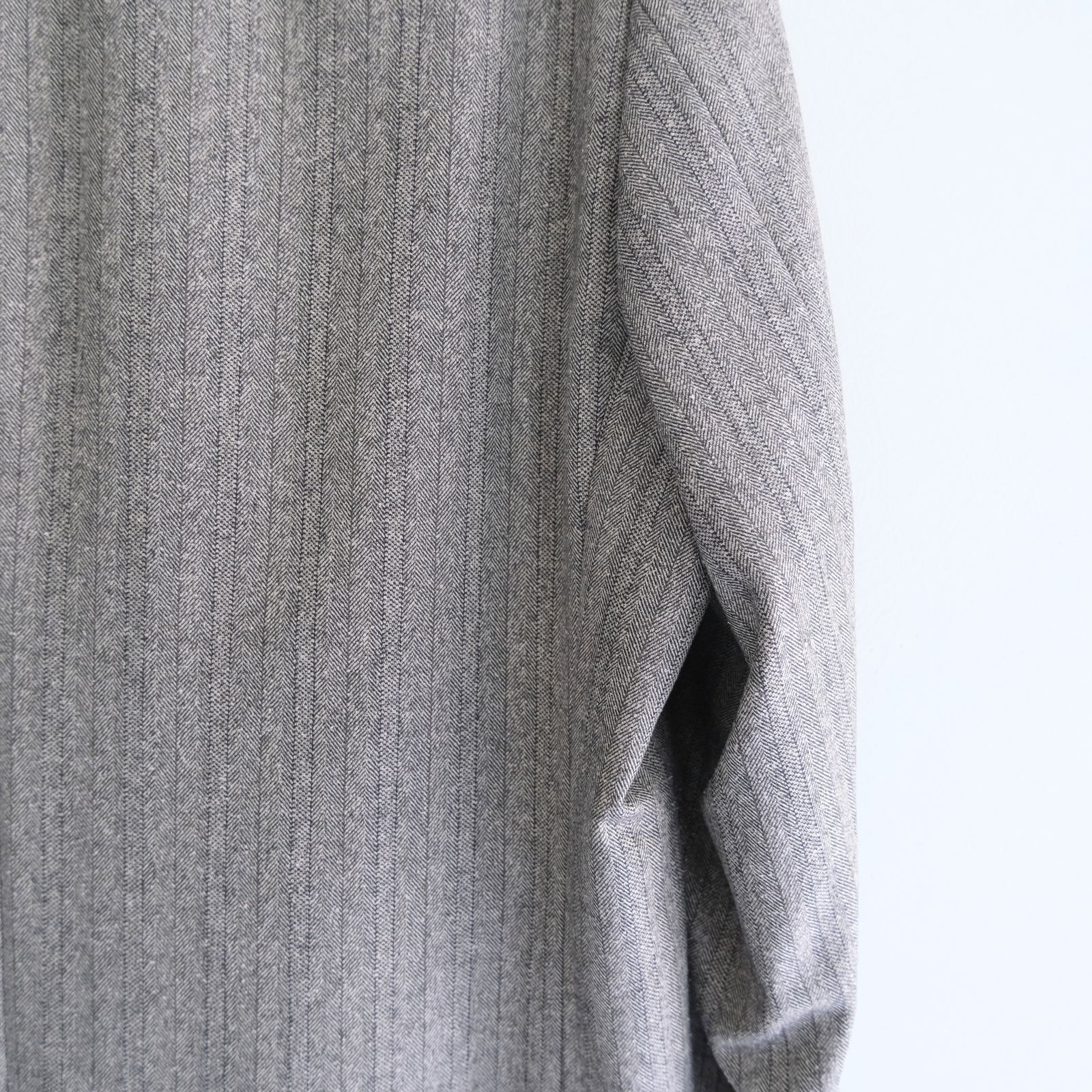 【残り1点】W/S HERRINGBONE STRIPE DB JKT（TAUPE GREY）