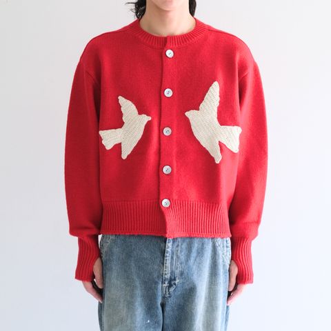 【残り1点】THE BIRD CARDIGAN（RED）
