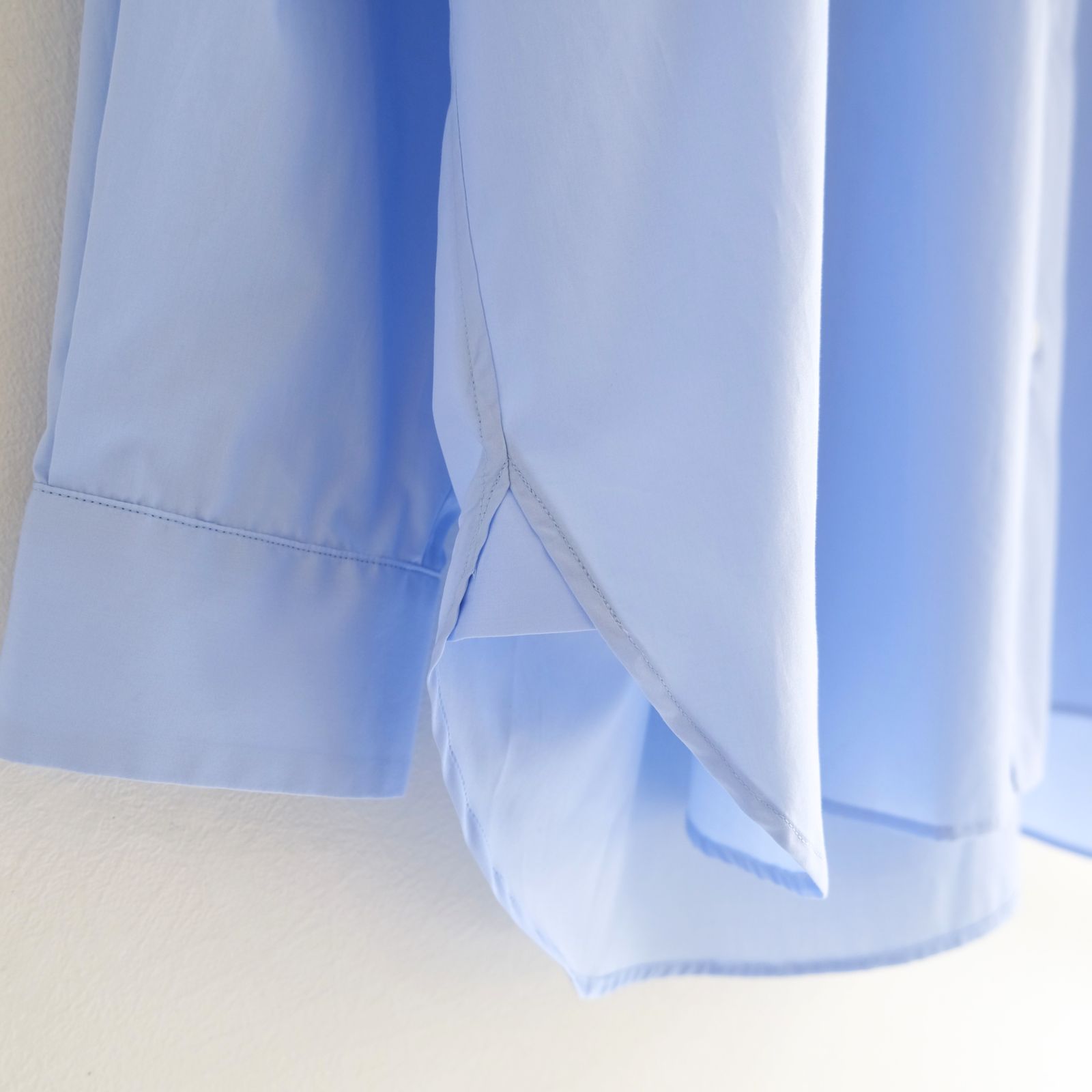 【販売開始 : 7/18 (土) 00:00~】Broad Cotton Wide Shirts（Sax Blue）