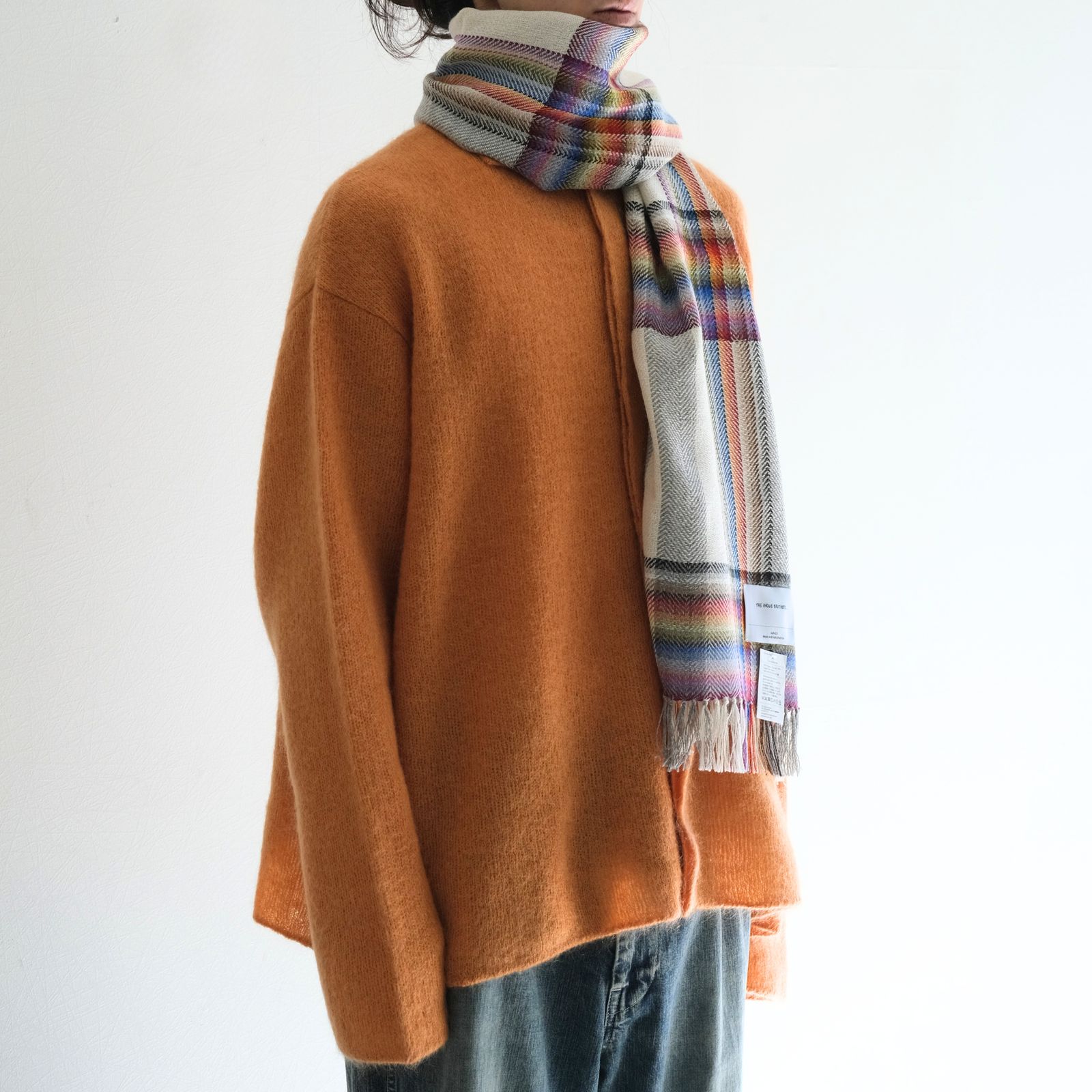 【残り1点】Multi Coloured Scarf（White）