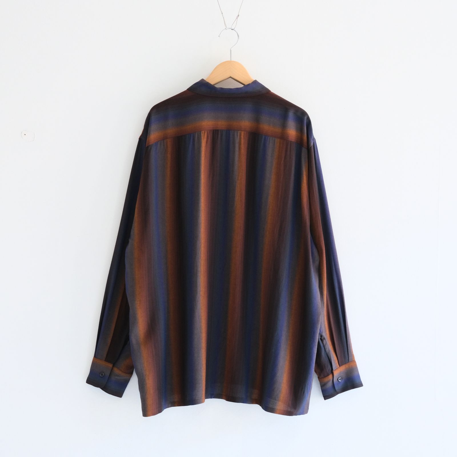 LOOSE SHIRTS ‐Wool Rayon Gradetion stripe‐ / シャツ / ストライプ