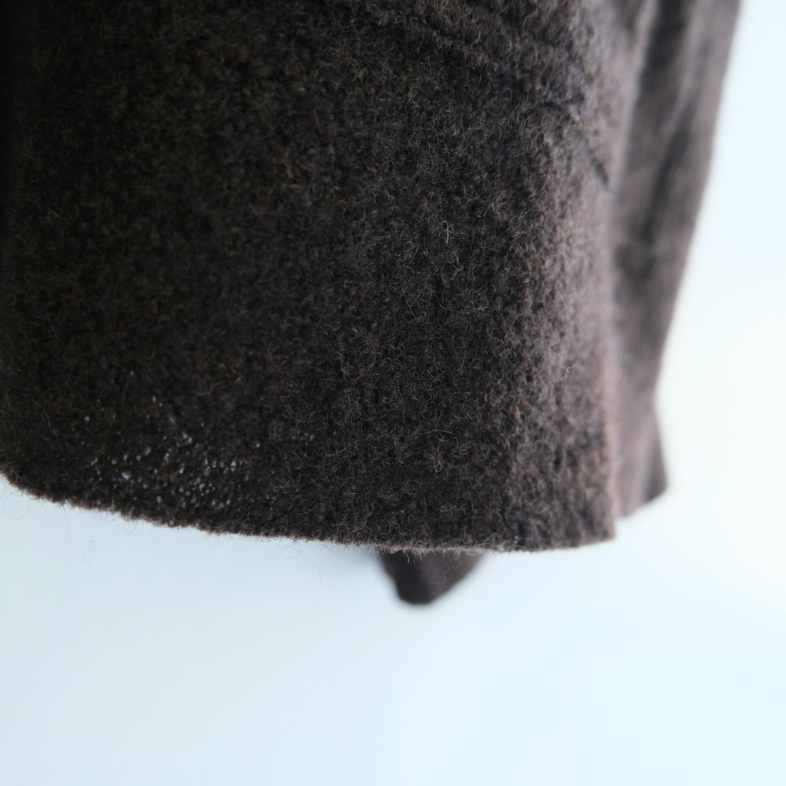 【残り1点】CARDIGAN JACKET  ‐Hard Twist Crepe Knit‐（Brown）
