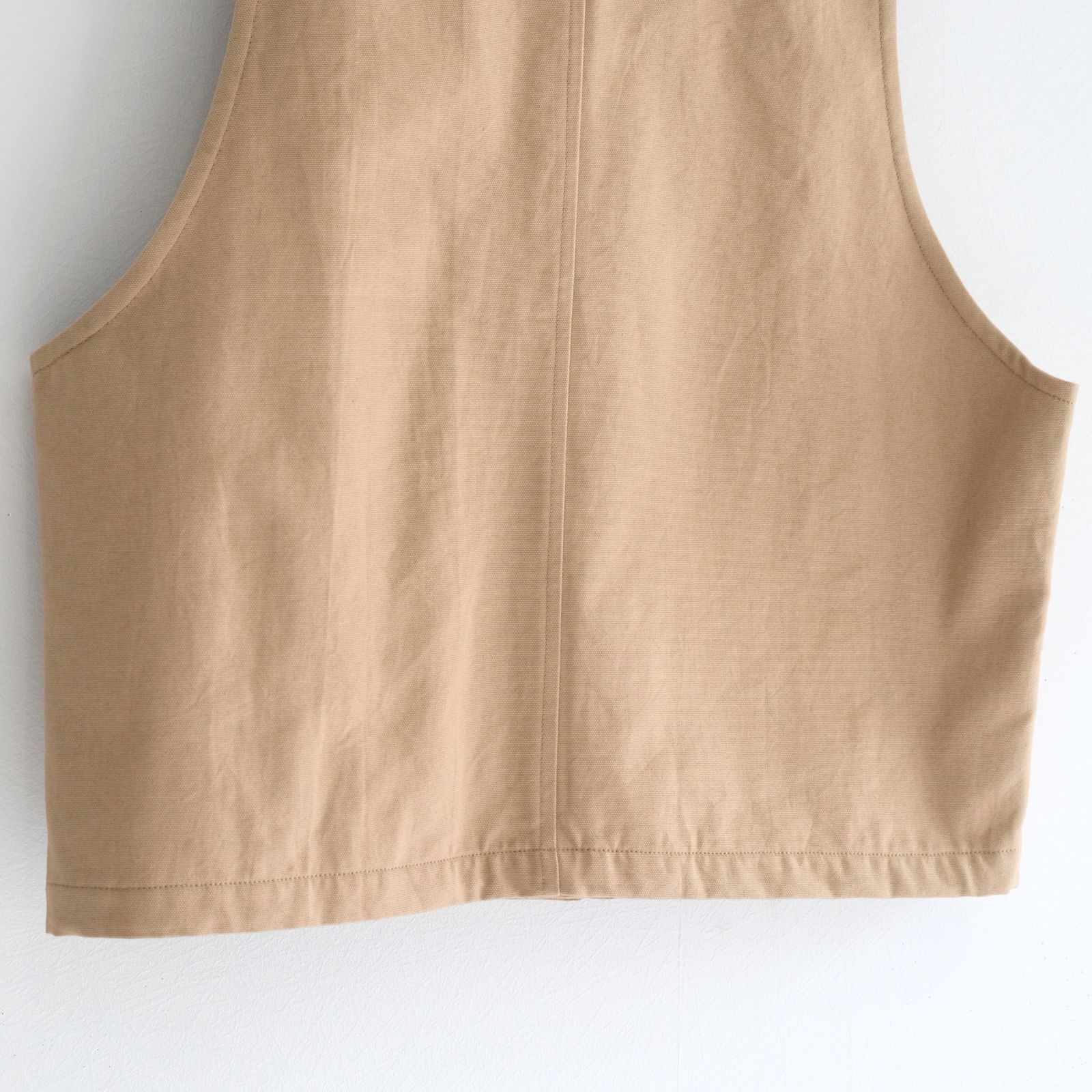 【残り1点】WORK VEST - Duck / Native Border Knit Lining -（Beige）