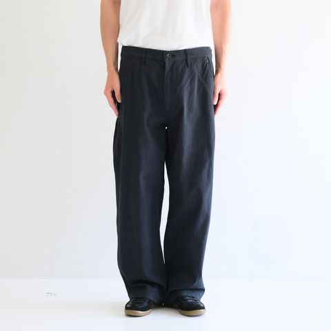 FADED CORKSCREW TWILL WORK PANTS（FADED BLACK）