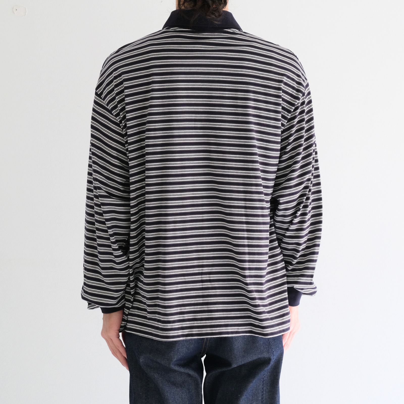 Brief Stripe Rugby TEE / ブリーフストライプラグビーTシャツ（NAVY）