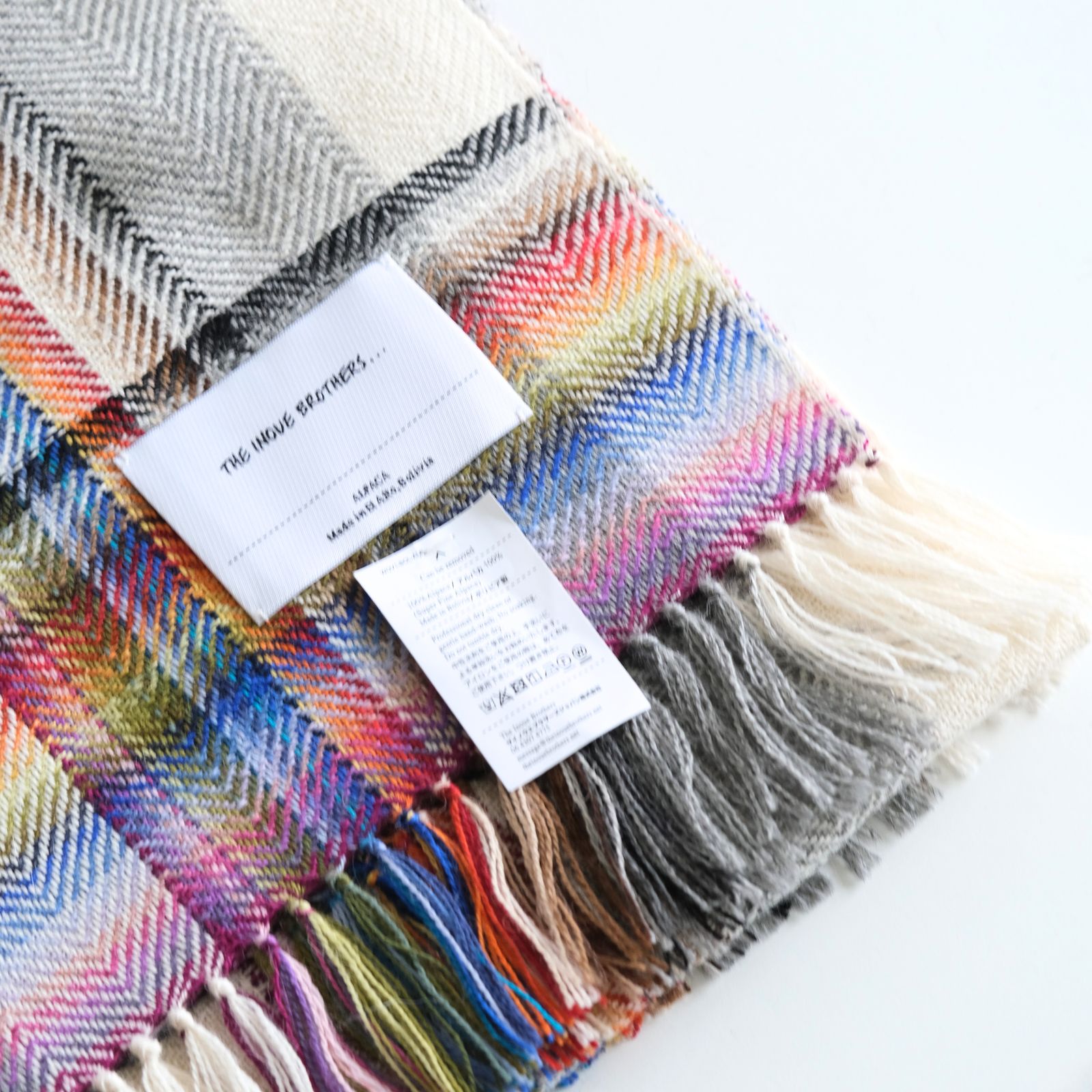 【残り1点】Multi Coloured Scarf（White）
