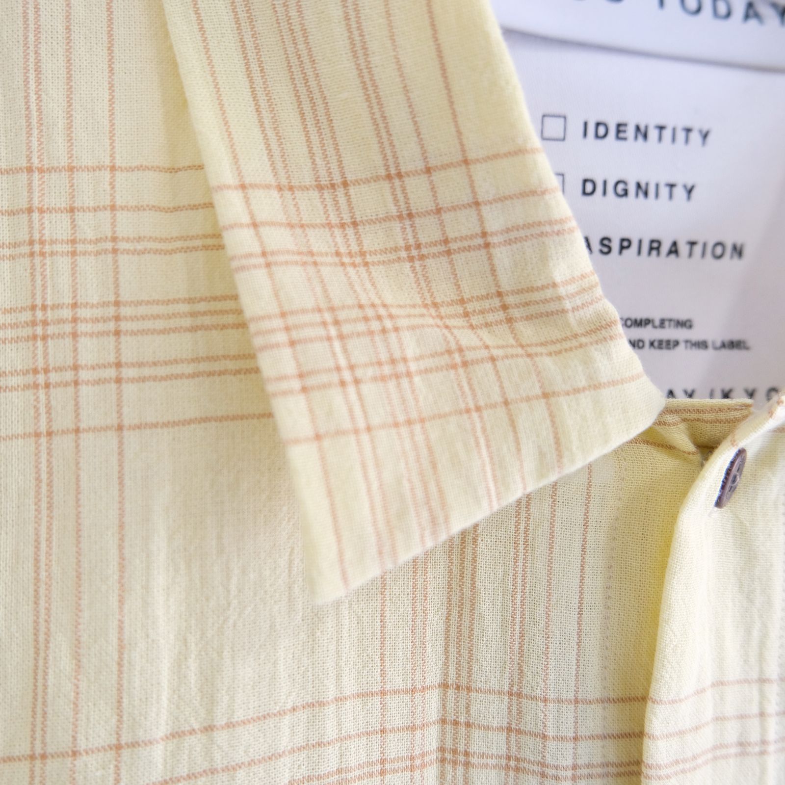 "MERCED" Sheer Through Shirt （YELLO）